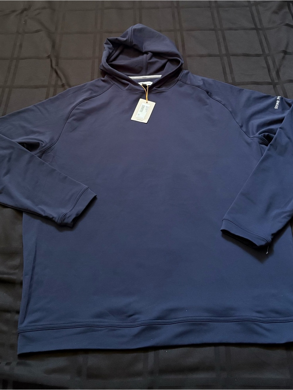 “NWT” Peter Millar Crown Sport  Performance Stretch Golf Navy Hoodie  Large